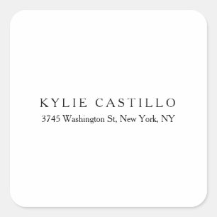 Black White Unique Classical Professional Square Sticker