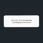 Black White Unique Classical Return Address Label<br><div class="desc">Represent yourself with this modern,  elegant return address label. This template can be customised to meet all professional occupations.</div>
