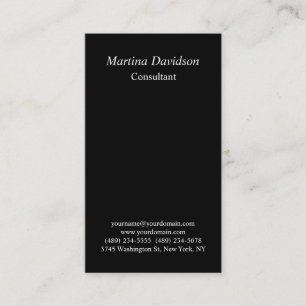 Black White Unique Creative Professional Business Card