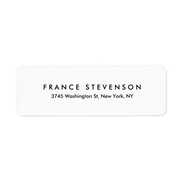 Black White Unique Modern Chic Legible (Front)