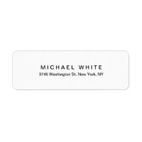 Black White Unique Modern Minimalist Plain