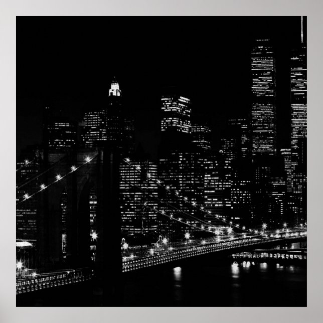 Black & White Unique New York City Poster Print (Front)