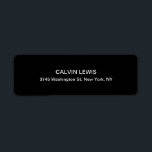 Black White Unique Special Hot Chic Professional<br><div class="desc">Represent yourself with this classical,  elegant return address label. This template can be customised to meet all professional occupations.</div>