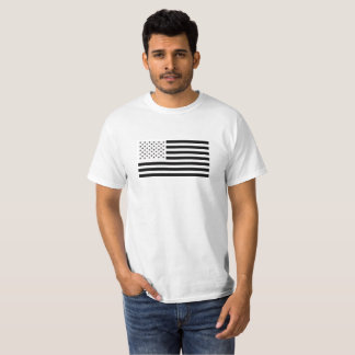 Black & White US Flag T-Shirt