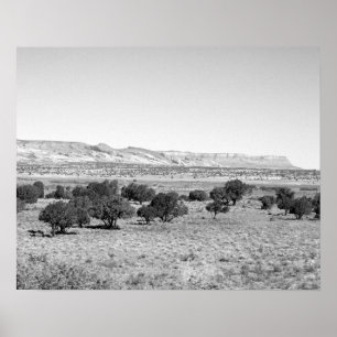 Black & White Utah Desert Landscape 16x20 Poster