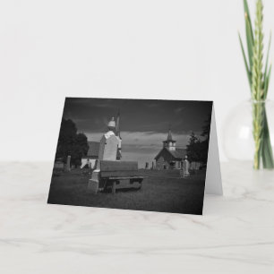“Black & White Valley Grove” Sympathy Card