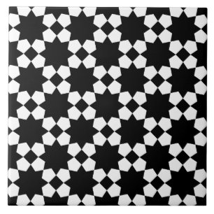 Black &white vector seamless pattern tile