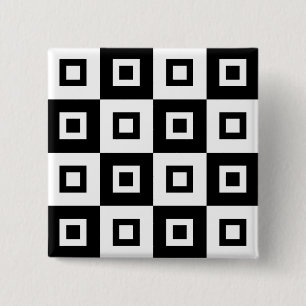 Black & White Vertigo 15 Cm Square Badge