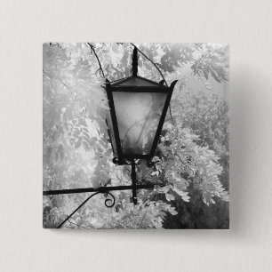 Black & White view of light fixture 15 Cm Square Badge