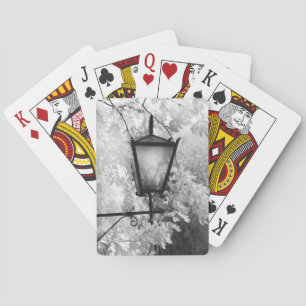 Black & White view of light fixture Playing Cards