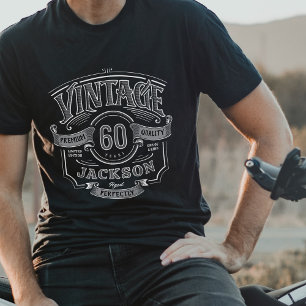 Black & White Vintage Aged To Perfection Birthday T-Shirt