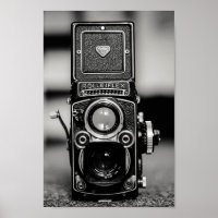 Black & white vintage camera