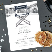 Black White Vintage Movie Night Adult Birthday