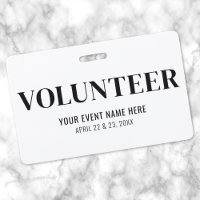 Black White Volunteer Event
