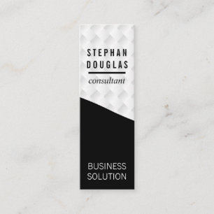 Black White Weave Mini Business Card