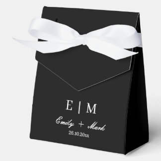 Black White Wedding Favour Box Luxury Custom 