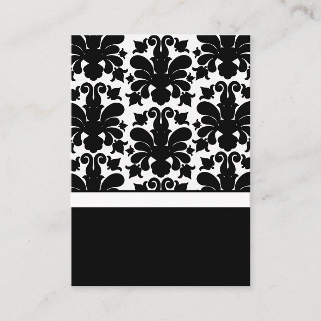 Black & White Wedding Invitation Card Inserts (Front)