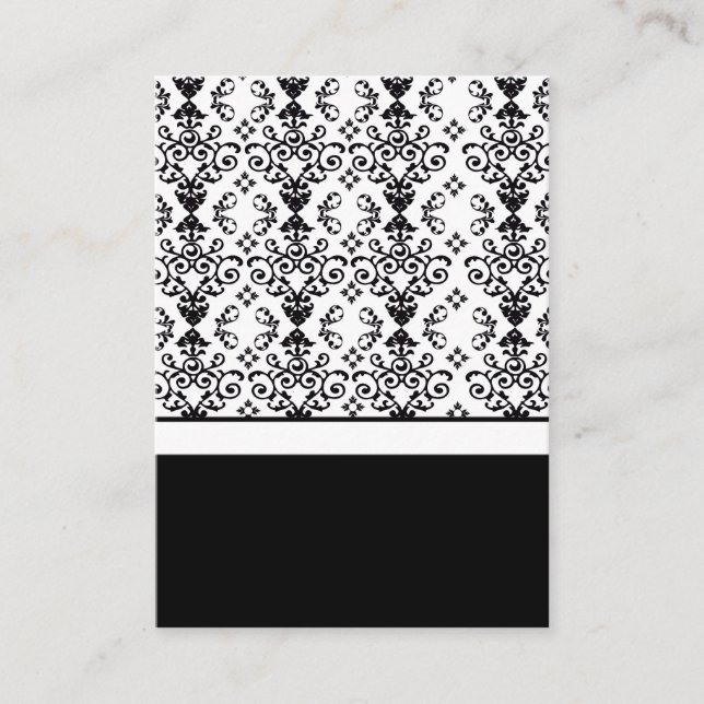 Black & White Wedding Invitation Card Inserts (Front)