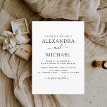 Black White Wedding Modern Typography Invitation<br><div class="desc">Black and White Wedding Spring or Summer Wedding Invitations - includes beautiful and elegant script typography with a modern simple and classic colour for the special Wedding day celebration.</div>