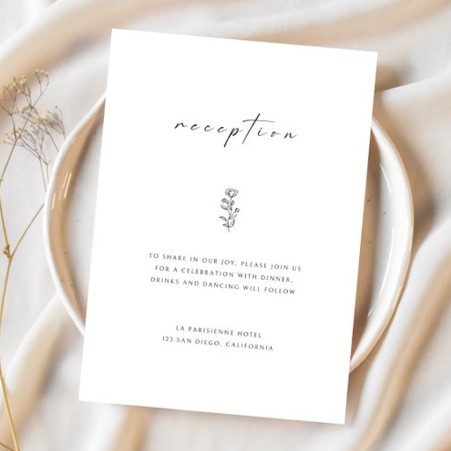 Black & White Wedding Reception Enclosure Card (Creator Uploaded)