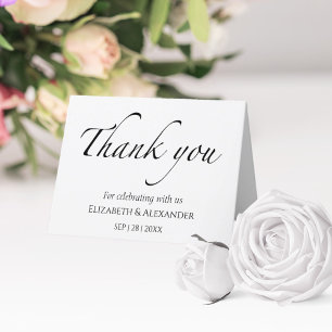 Black & White Wedding Thank You Card