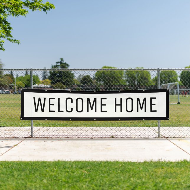 Black & White Welcome Home Banner (Insitu)
