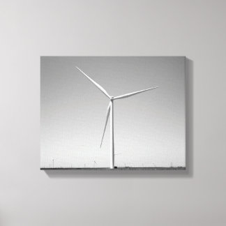 Black & White Wind Turbine in Oklahoma 11x14 Canvas Print