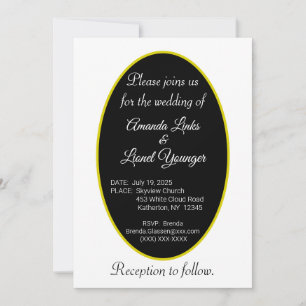 Black & White Window Wedding Invitation