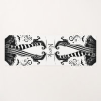 Black & White Witch Legs Whimsical Halloween