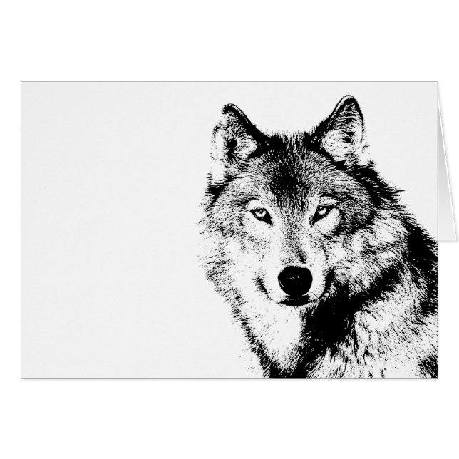 Black & White Wolf (Front Horizontal)