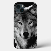 Black & White Wolf Artwork