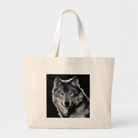 Black & White Wolf Artwork