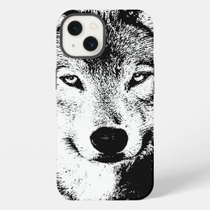 Black & White Wolf Creative Stylish Artwork iPhone 13 Case