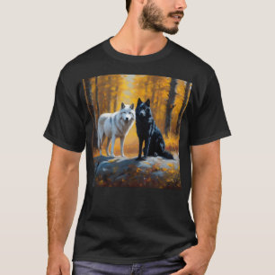 Black White Wolves T-Shirt