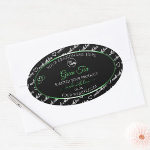 Black White Word Cloud Green Product Labels Logo