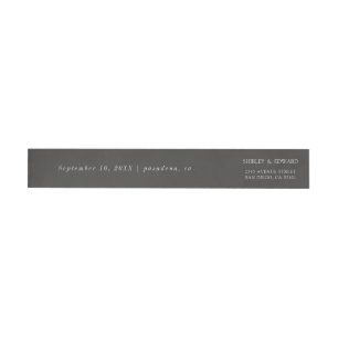Black & White Wraparound Return Address Label