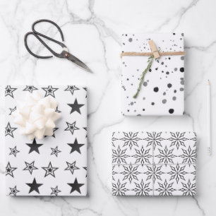 Black & White Wrapping Paper Sheets #2