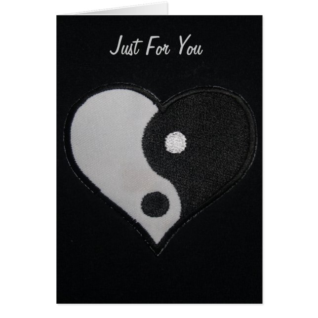 Black & White Ying Yang Heart (Front)