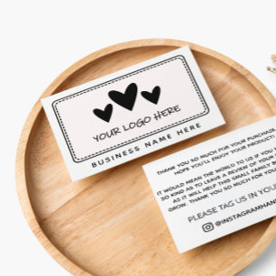 Black White Your Logo Thank You For Shopping