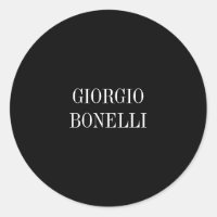 Black White Your Name Minimalist Personal Modern