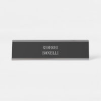 Black White Your Name Minimalist Personal Modern
