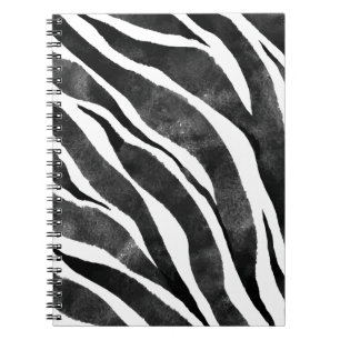 Black white Zebra Animal Print Notebook
