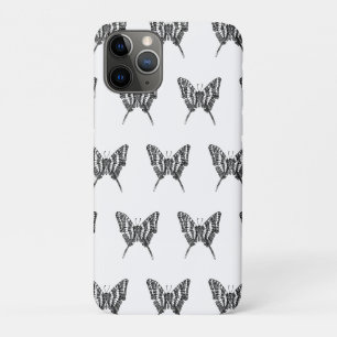 Black & White Zebra Butterfly Ink Drawing Pattern Case-Mate iPhone Case