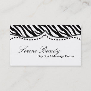 Black White Zebra Print Animal Business Card
