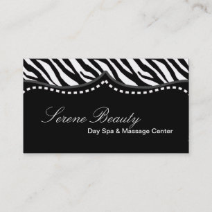 Black White Zebra Print Animal Business Card