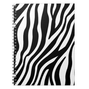 Black White Zebra Print Notebook