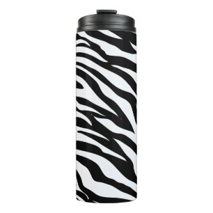 Black & White Zebra Safari Animal Pattern Thermal Tumbler