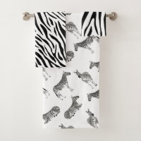 Black White Zebra Stripe Animal Pattern