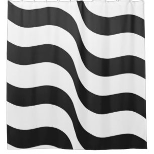 black + white zebra stripe pattern modern  pillow shower curtain