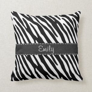 Black & White Zebra Stripes Cushion